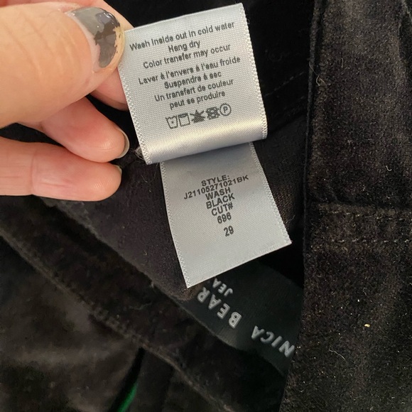 Veronica Beard Debbie Skinny High-Rise Velvet Pant in Black 29 - Picture 10 of 10